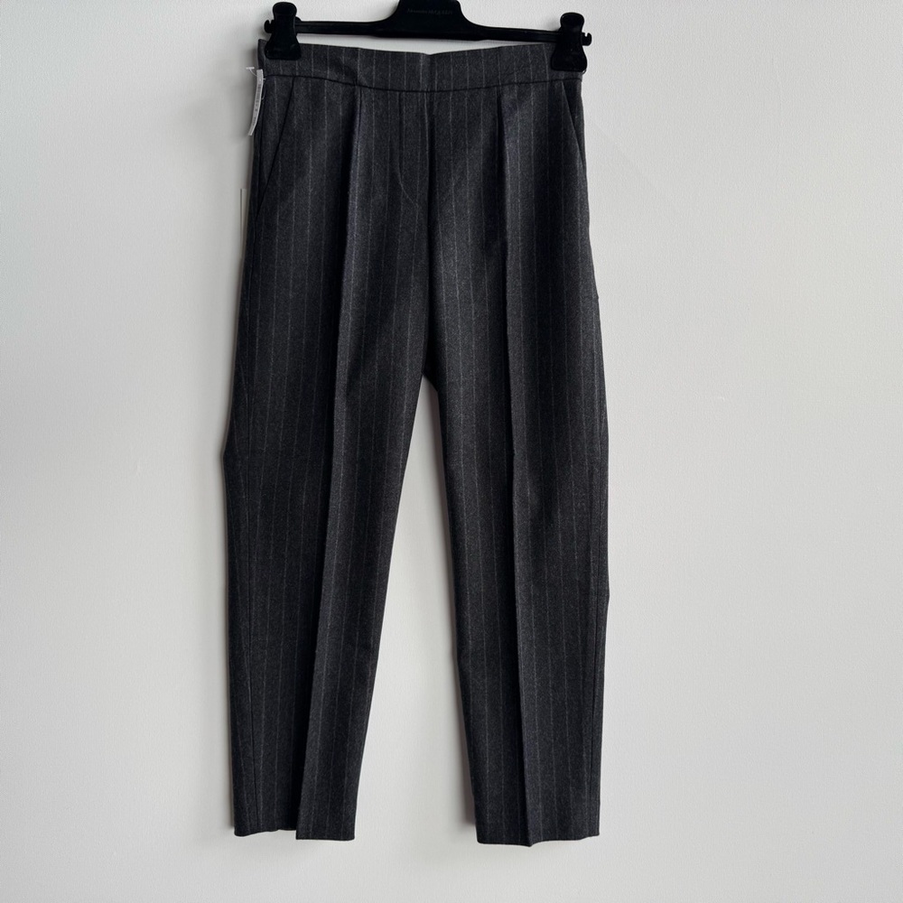 NWT Babaton Gray Ankle Cropped Pants wool and cashmere blended